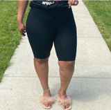 Ribbed Biker Shorts