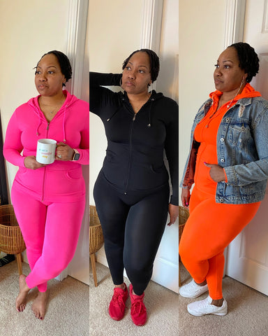 Curvy Basic Hoodie Sets