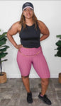 Textured Biker Shorts
