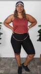 Textured Biker Shorts